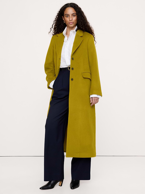 Wool-Cashmere Wrap Coat