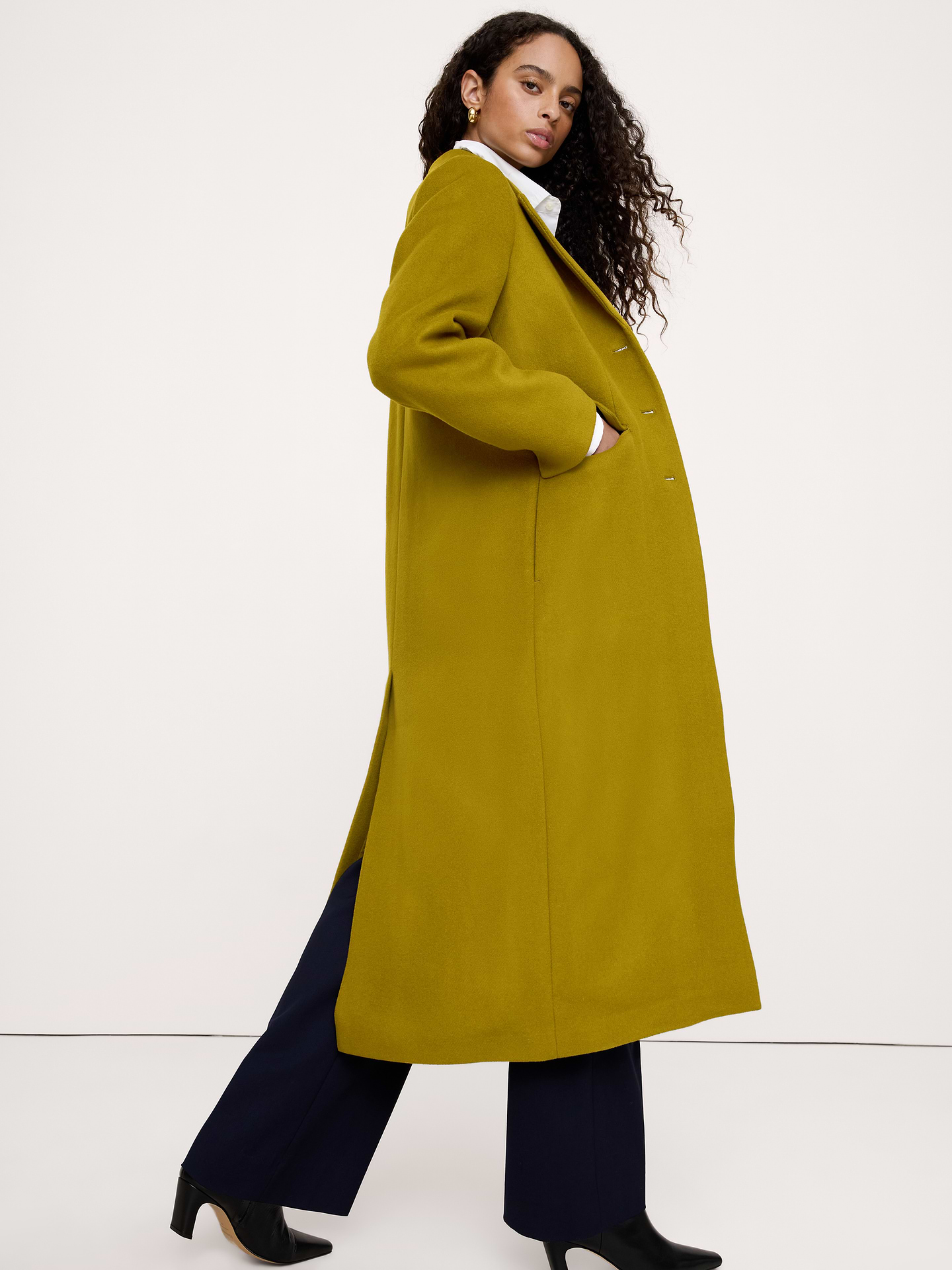 Image 4 of 6, Wool-Cashmere Wrap Coat