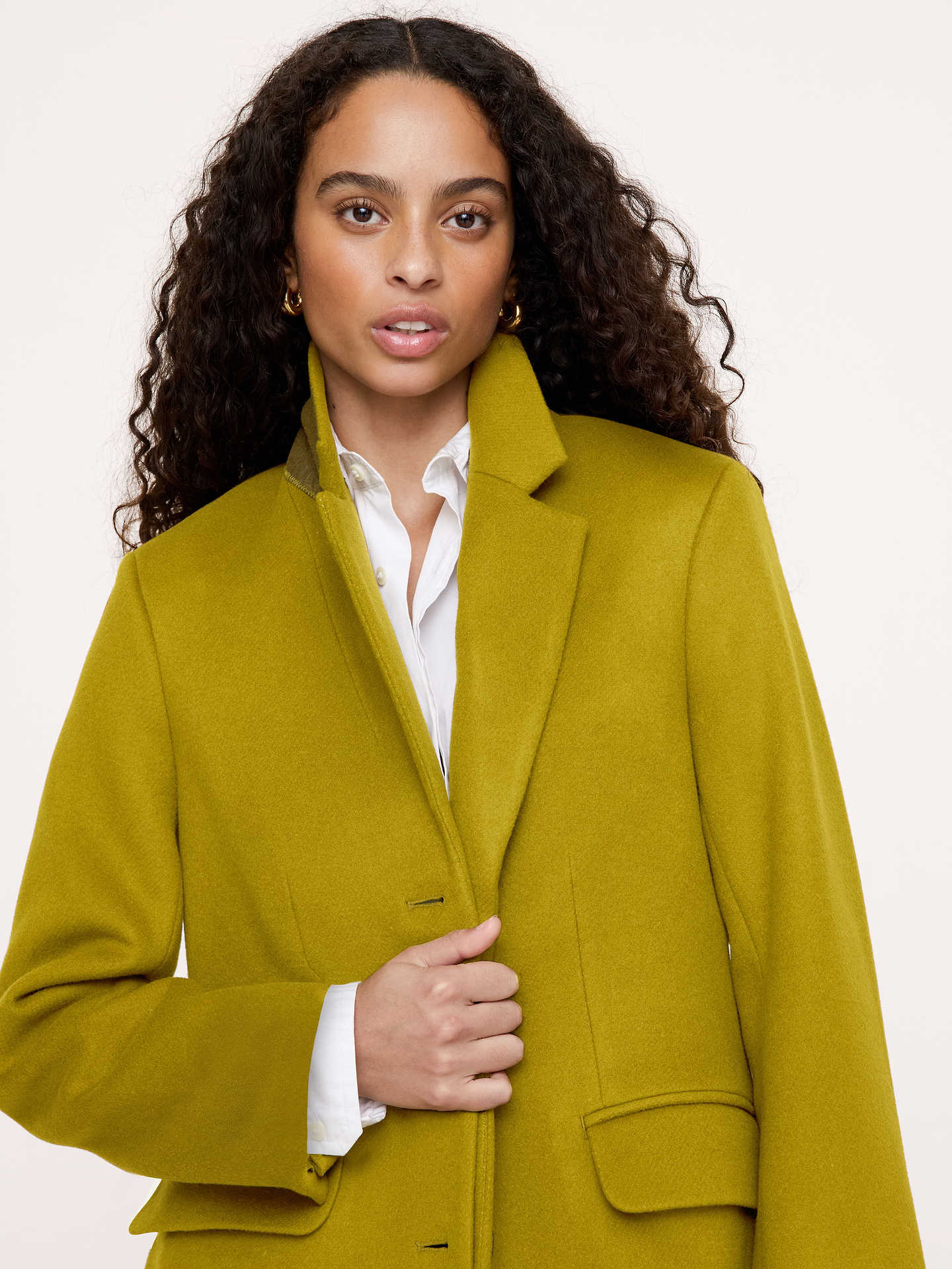 Image 5 of 6, Wool-Cashmere Wrap Coat