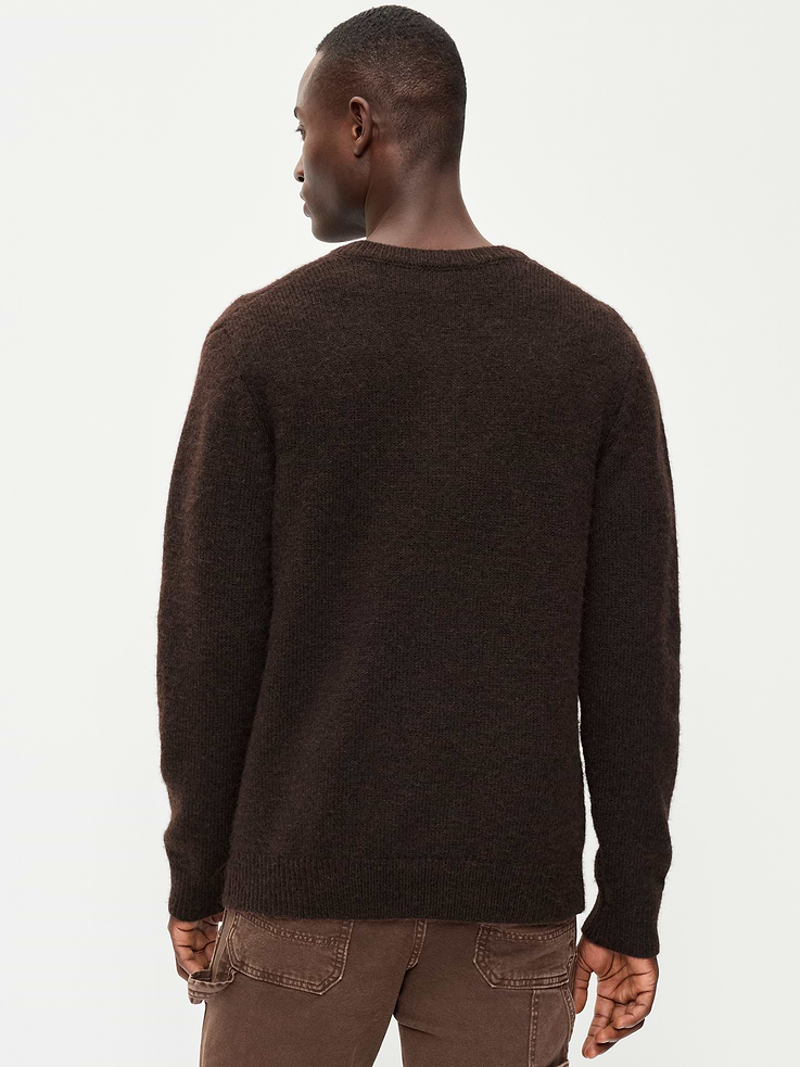 Image 2 of 4, Wool-Blend Henley Sweater
