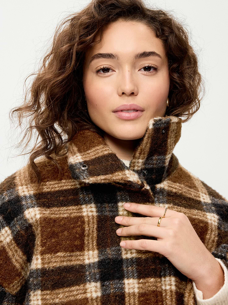 Image 4 of 6, Wool Plaid Jacket