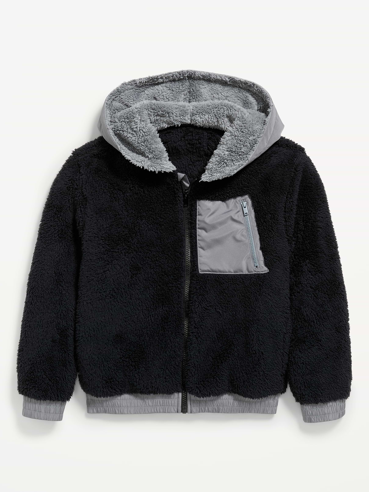 Image 2 of 3, Sherpa Full-Zip Utility Jacket for Boys