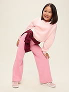Image 3 of 4, High-Waisted PowerChill Crossover Wide-Leg Pants for Girls
