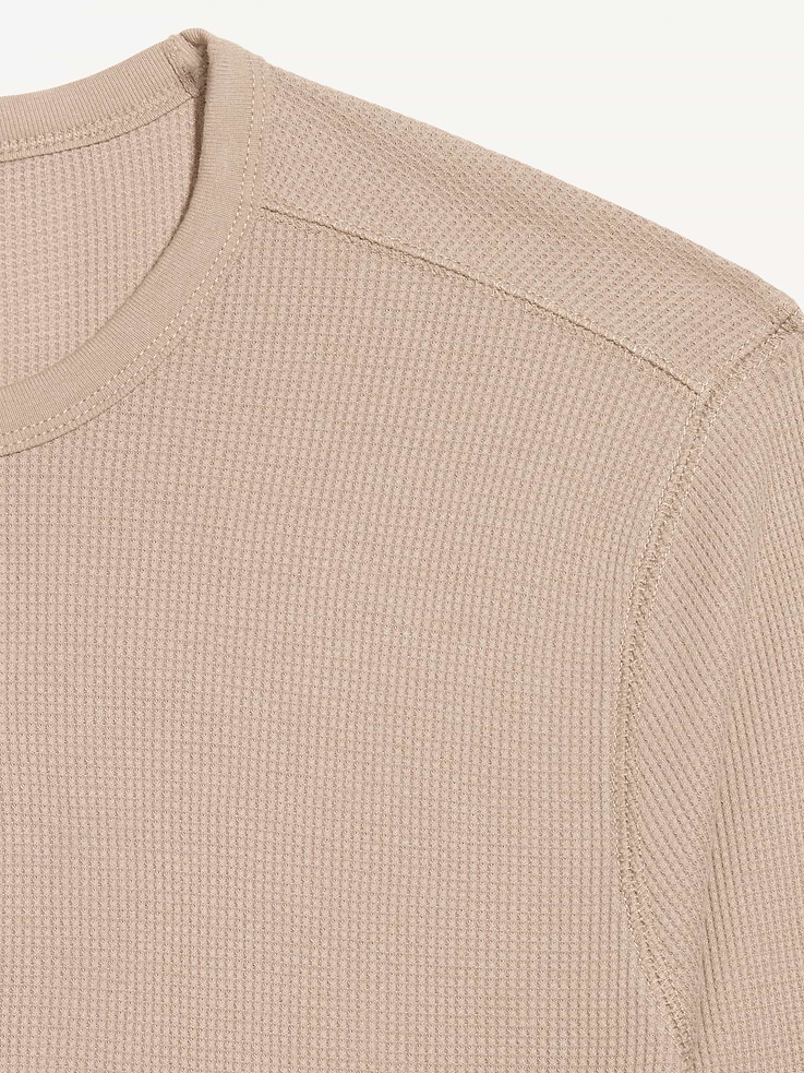 Image 4 of 4, Crew-Neck Waffle T-Shirt