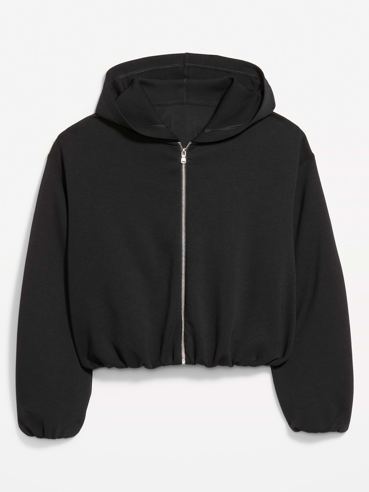 Image 2 of 2, Bounce Fleece Bubble-Hem Hoodie Sweatshirt