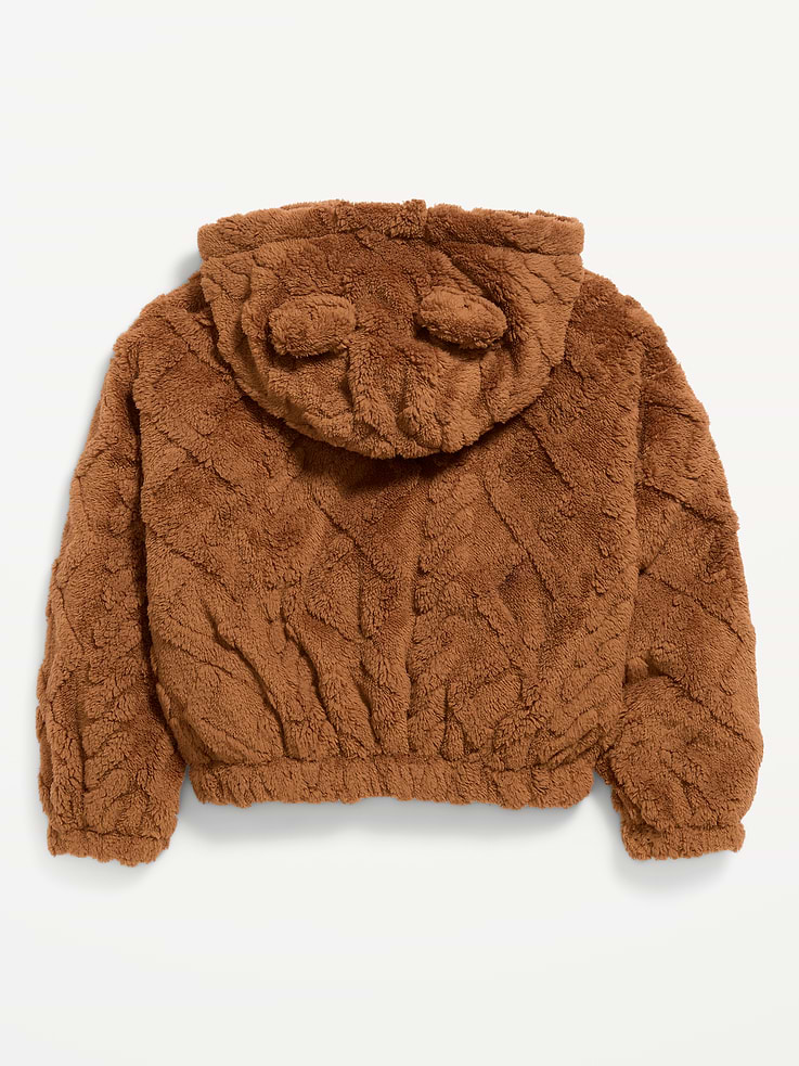 Image 3 of 3, Oversized Critter Full-Zip Hoodie for Girls