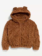 Image 1 of 3, built-in hood, critter "ears" at crown, long sleeves, drop shoulders, full zipper, hand-warming pockets, Product #1182442
