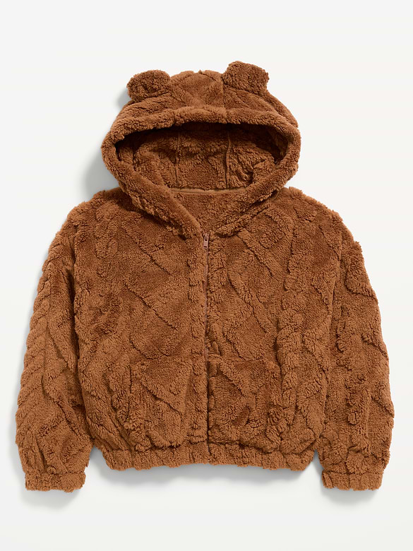 Oversized Critter Full-Zip Hoodie for Girls