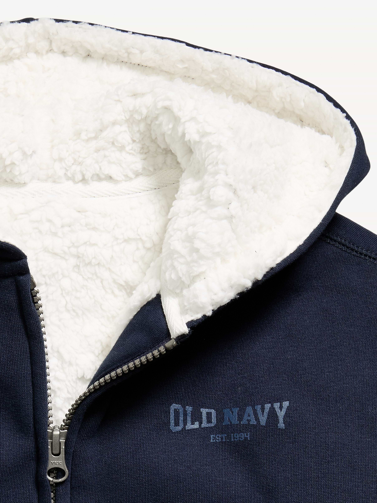 Image 4 of 4, Logo Graphic Sherpa-Lined Fleece Full-Zip Hoodie for Boys