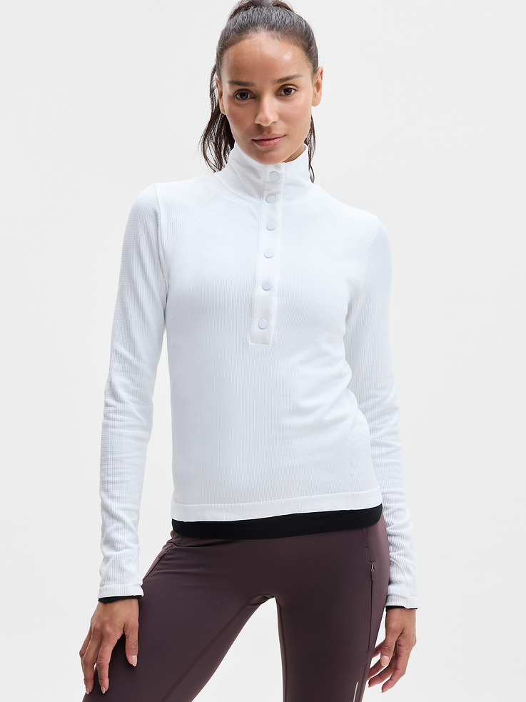 Image 1 of 4, FOR: Training in cold weather climates, FEEL: Seamless construction for maximum comfort and minimal chafing, FAVE: Thumbholes hold sleeves in place and keep warmth in, Product #1178766