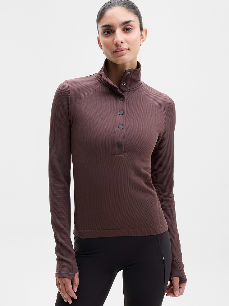 Image 1 of 8, FOR: Training in cold weather climates, FEEL: Seamless construction for maximum comfort and minimal chafing, FAVE: Thumbholes hold sleeves in place and keep warmth in, Product #1178766