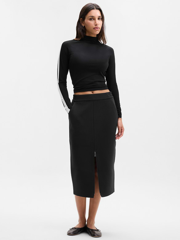Form Knit Midi Skirt