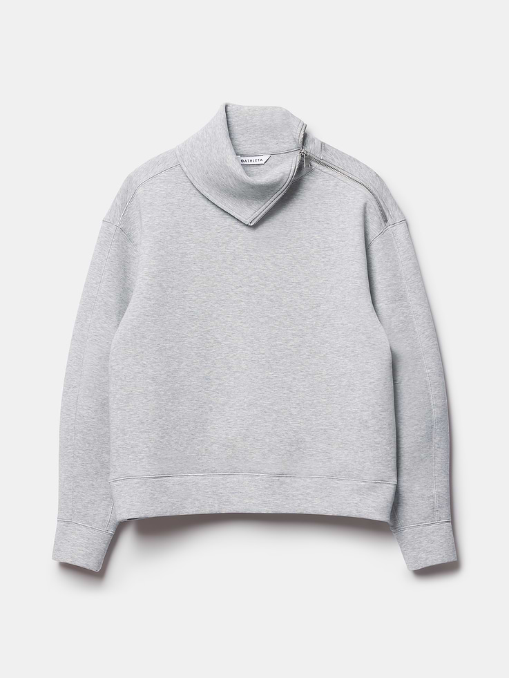 Image 6 of 6, Form Knit Shawl Collar Sweatshirt