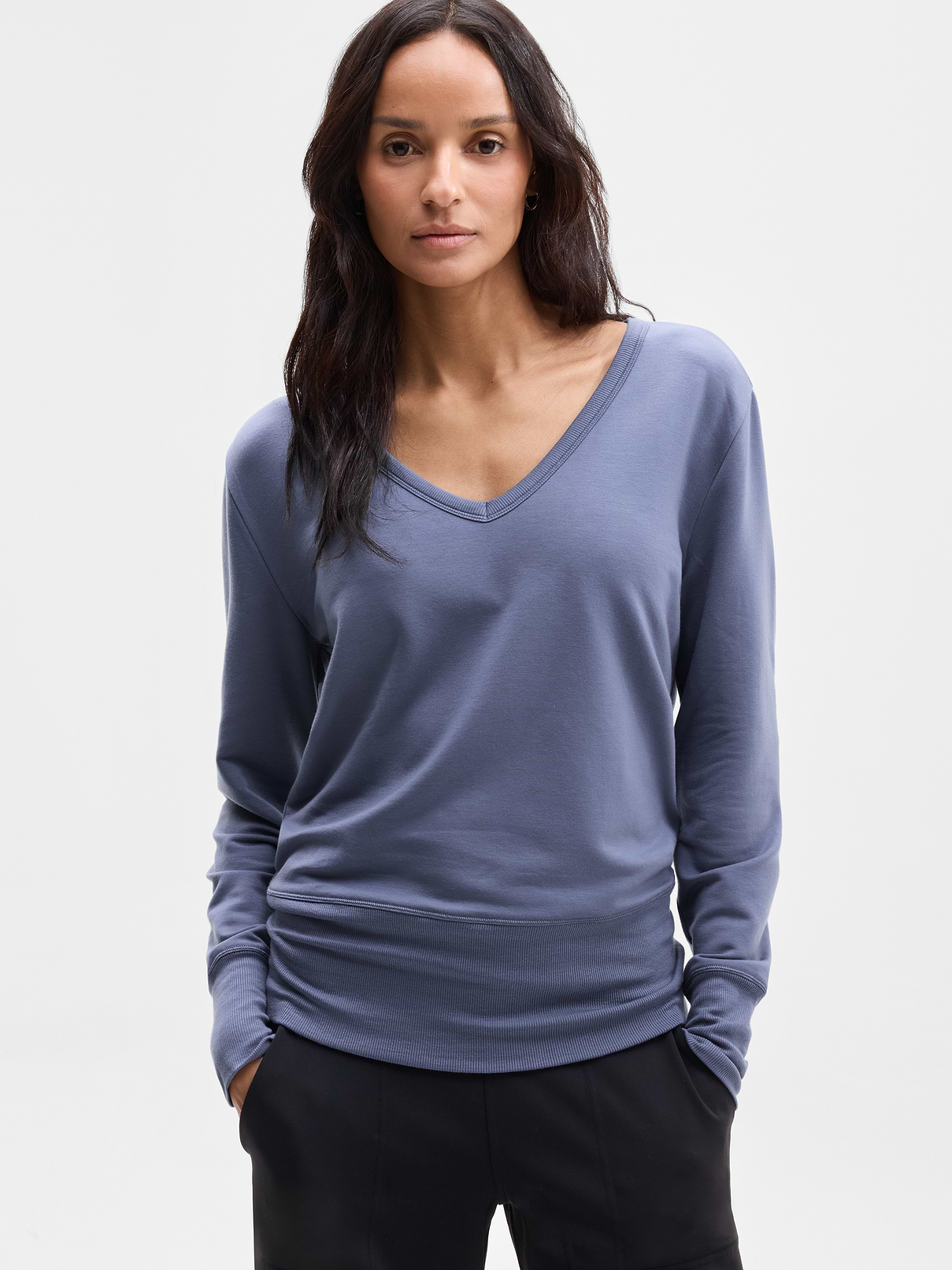 Image 1 of 3, FOR: Restoration and rejuvenation, FEEL: Super-soft Brushed Nirvana is extra cozy, FAVE: Rib cuffs and collar provide extra comfort, Product #1174524