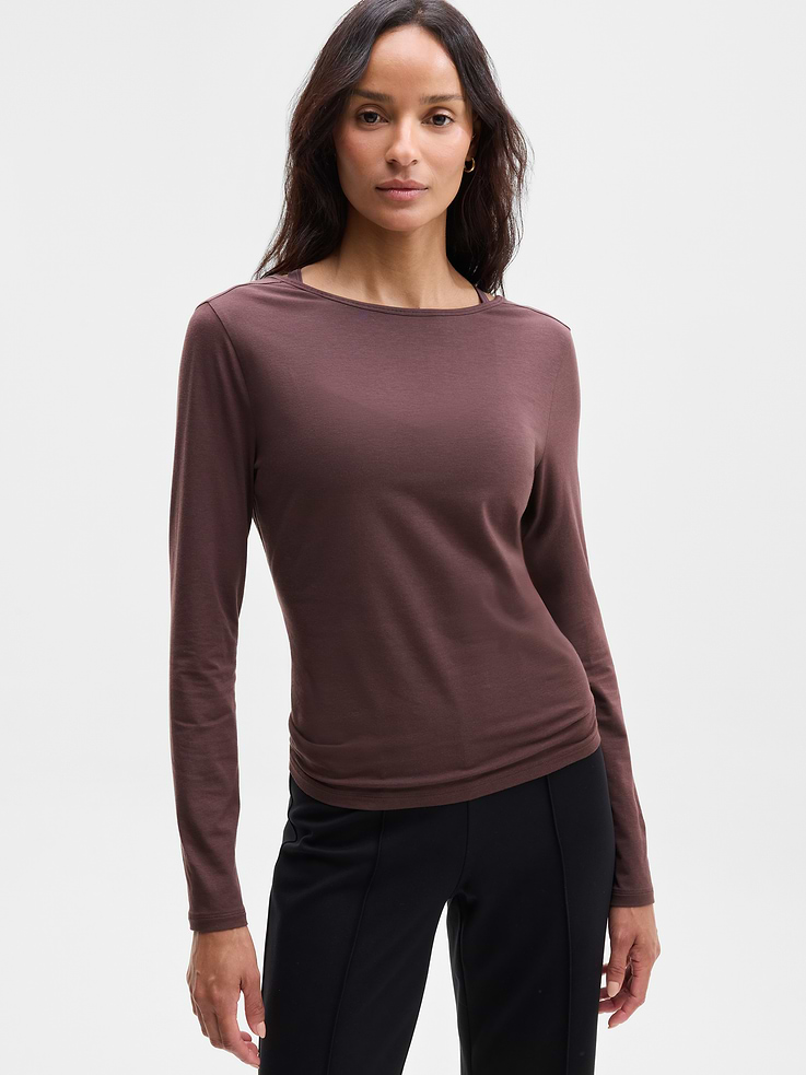 Image 1 of 5, FOR: Your workday commute and weekend travels, from meetings to meetups, FEEL: Premium-weight Stretch Cotton Blend offers breathable softness, FAVE: Infinitely versatile staple plays well with everything, every time, Product #1177551