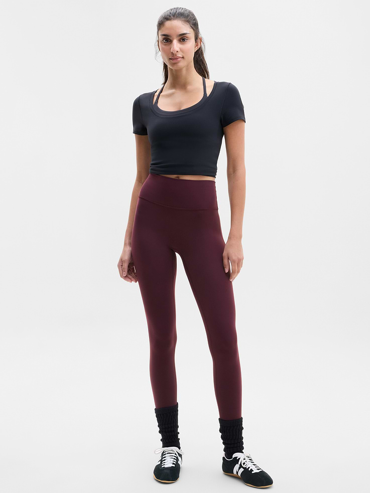 Image 1 of 6, FOR: Your yoga flow and sessions in the studio, FEEL: VitaFree fabric with enhanced LYCRA® fiber is our lightest-feel yoga fabric for a barely there, yet fully covered sensation, FAVE: Your favorite studio legging, now with a seam-free front for smoothing all-day comfort, Hidden, internal key/card pocket in waistband, Made with our innovative VitaFree fabric, our leggings/pants are designed for your ultimate distraction-free practice, For a more compressive sensation, we recommend our Salutation or Elation Tights, Product #769120