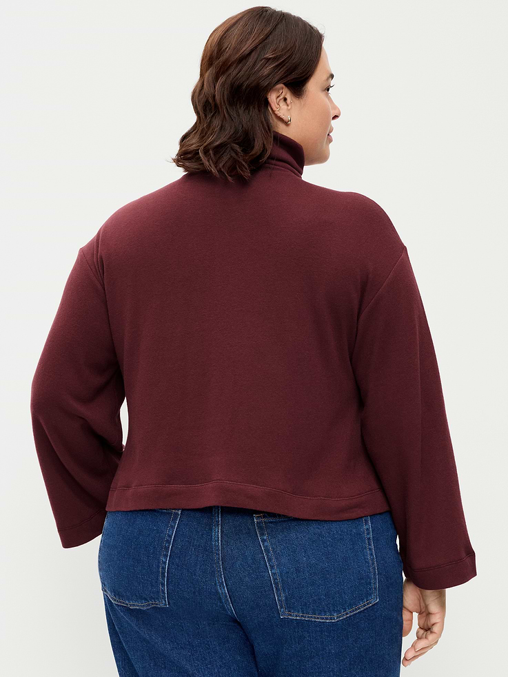 Image 9 of 9, Long-Sleeve Oversized Turtleneck Sweater