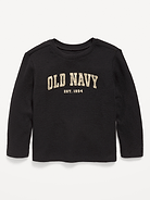 Image 2 of 2, Long-Sleeve Waffle Knit Logo Graphic T-Shirt for Toddler Boys