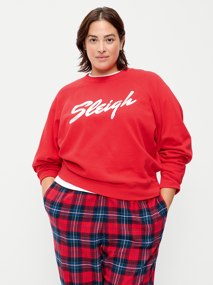 Image 6 of 9, Oversized Raglan Sweatshirt