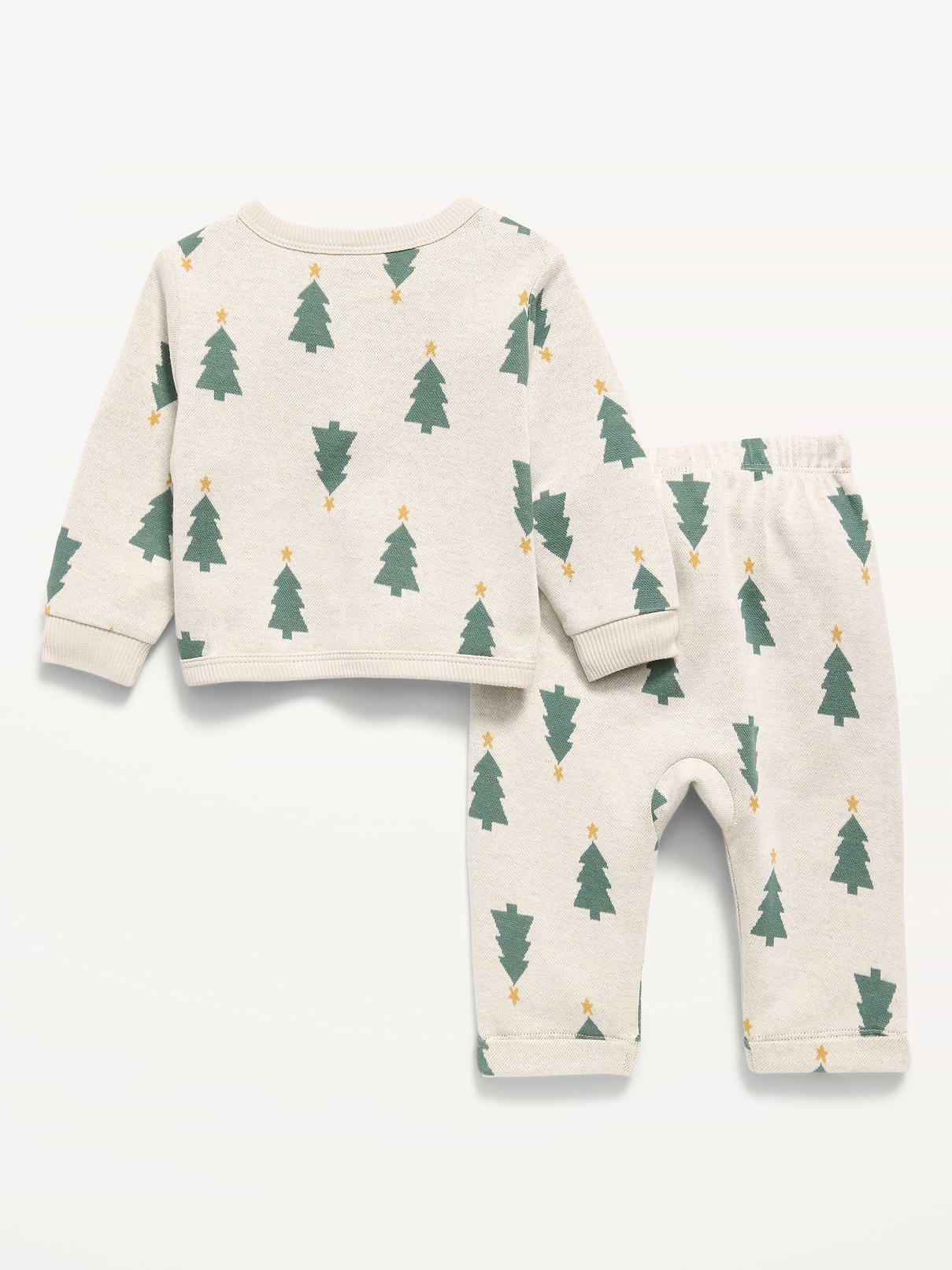 Image 3 of 3, Printed Long-Sleeve Button-Front Top and Pants Set for Baby