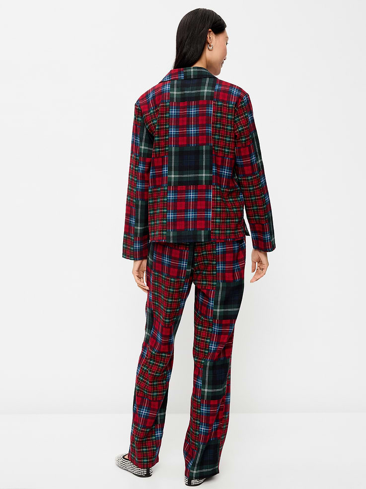Image 2 of 7, Printed Flannel Pajama Pants Set for Women