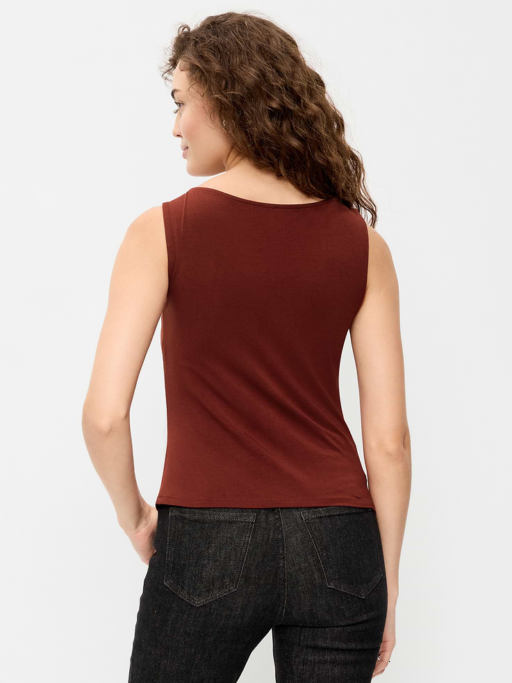Image 2 of 8, Sleeveless Twist-Front Top