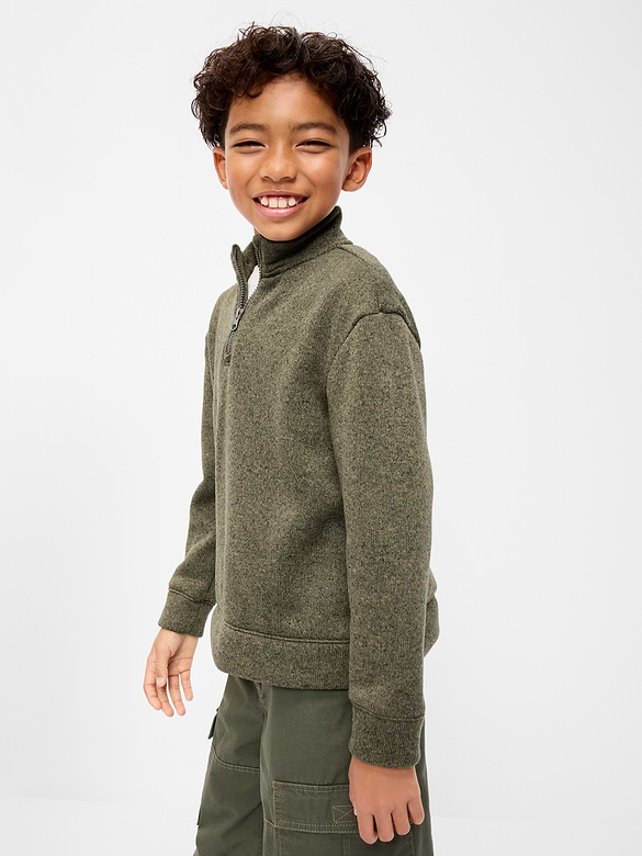 Sweater-Fleece Quarter-Zip for Boys