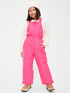 Image 1 of 4, high straight neckline, adjustable elasticized shoulder straps, elasticized waist, diagonal welt zippered pockets in front, single adhesive secure close pocket at back, zippered side panels at ankles, hidden interior storm cuffs, water-resistant, Product #908586