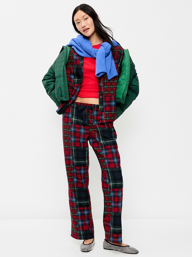 Image 1 of 7, Stay cozy all season long in our matching pajamas!, set includes pajama shirt and matching pants, spread collar, long sleeves, button-front, elastic-waist pajama pants, on-seam pockets, prints that match the fam, Product #908784