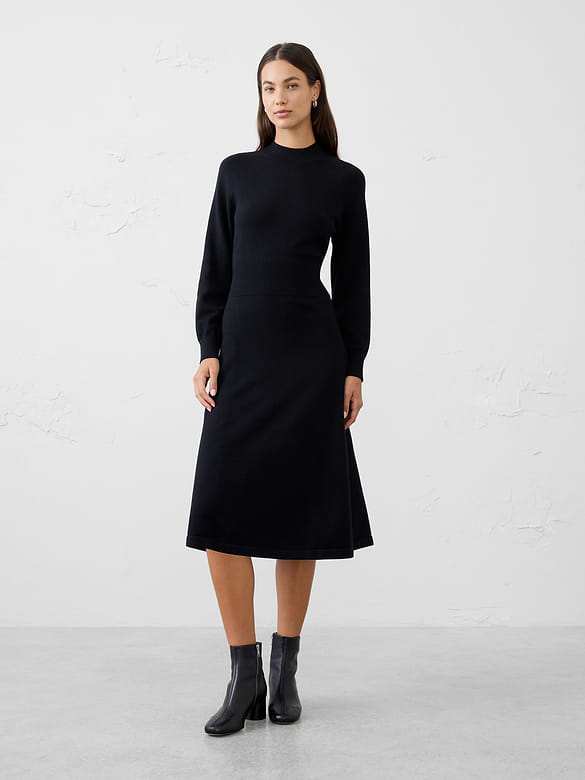 Turtleneck Midi Sweater Dress