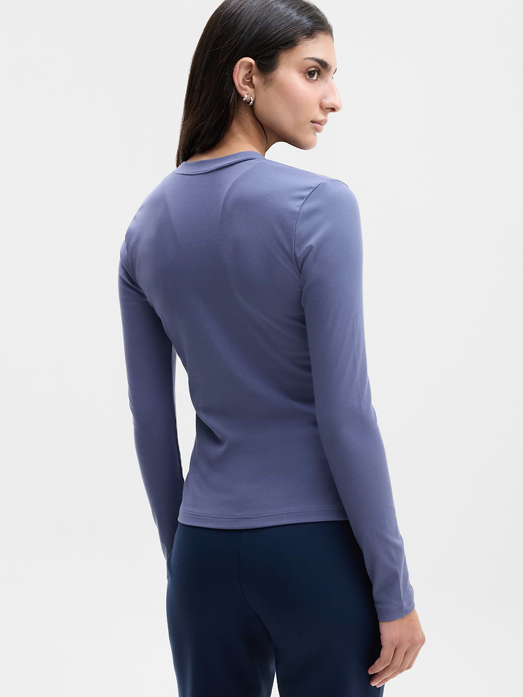 Image 5 of 6, Signature Rib V-Neck Top