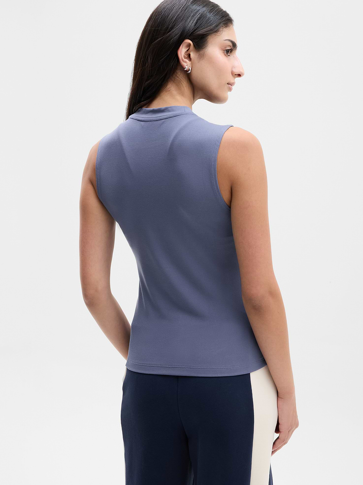 Image 3 of 6, Signature Rib V-Neck Muscle Tank