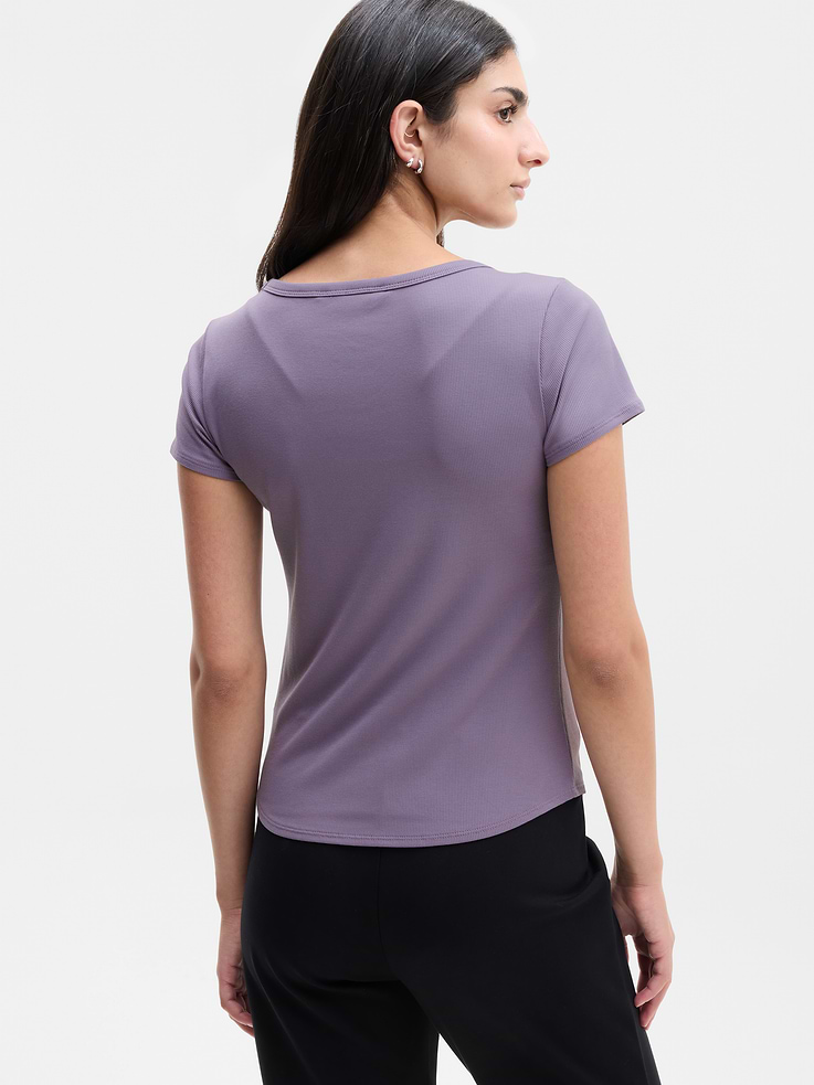 Image 3 of 6, Signature Rib Scoop Tee