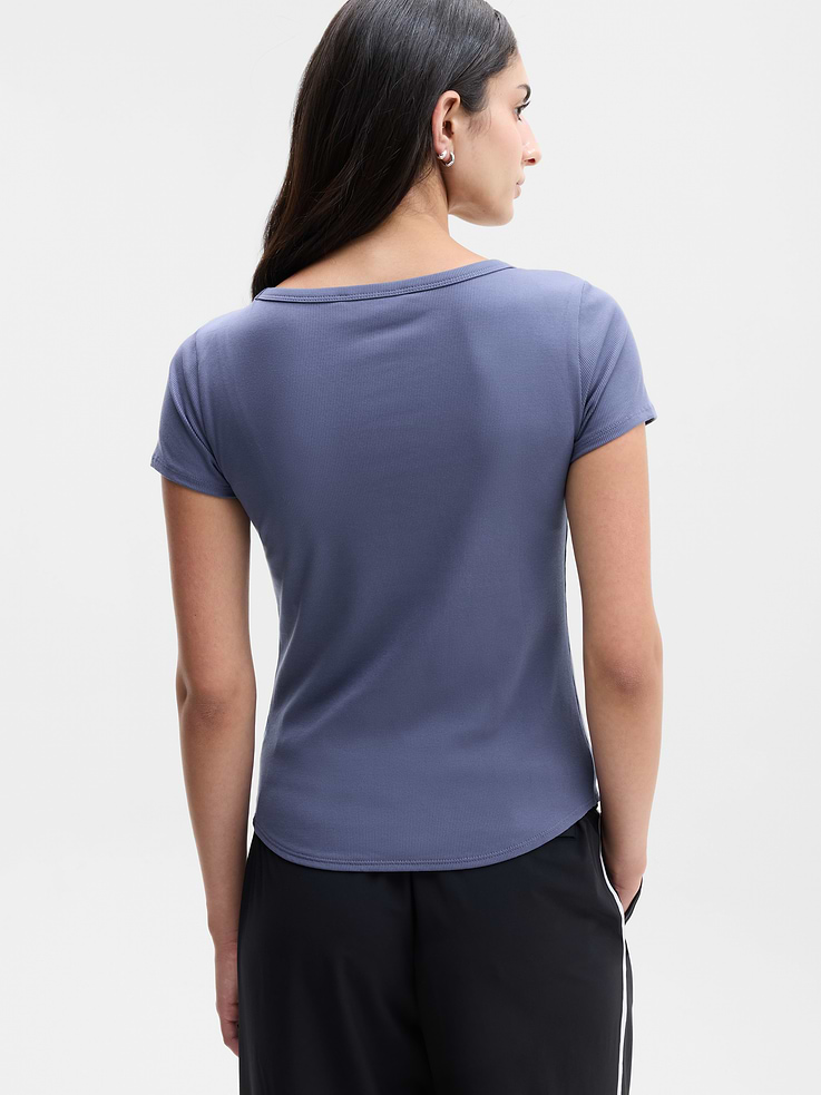 Image 5 of 6, Signature Rib Scoop Tee