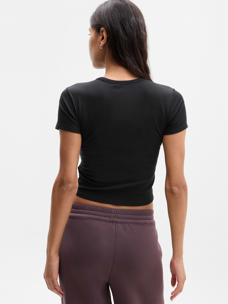 Image 3 of 5, Signature Rib Crop Tee