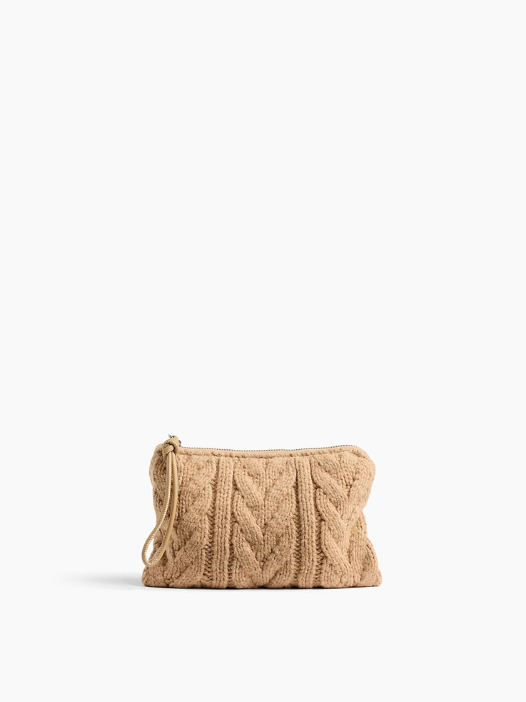 Image 1 of 5, Sueprsoft pouch bag., Zipper closure with wristlet., Product #1186134