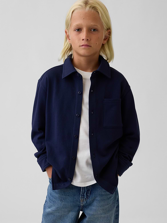 Kids VintageSoft Terry Button-Front Shirt