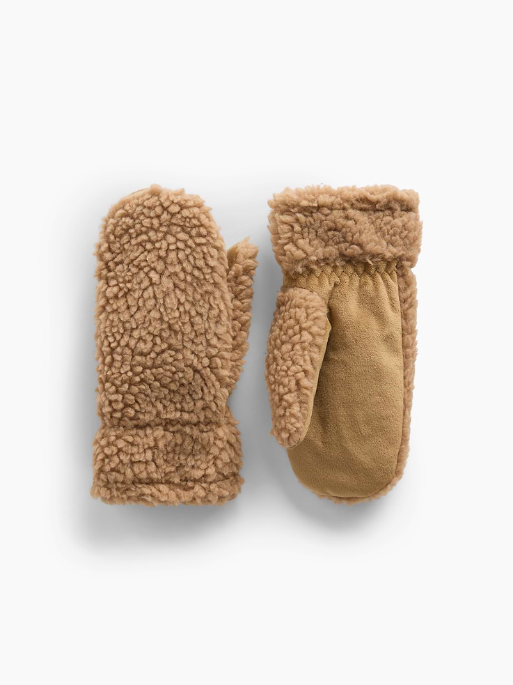 Image 1 of 2, These mitts are made with a cozy sherpa upper., Elasticized cuffs., Product #1185053
