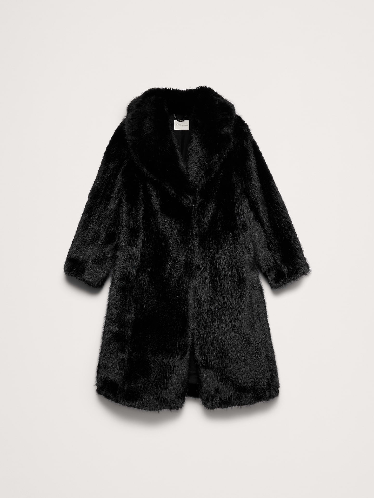 Image 5 of 8, Faux Fur Long Coat