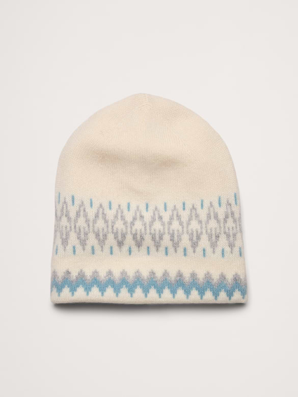 Cashmere Fair Isle Slouchy Beanie