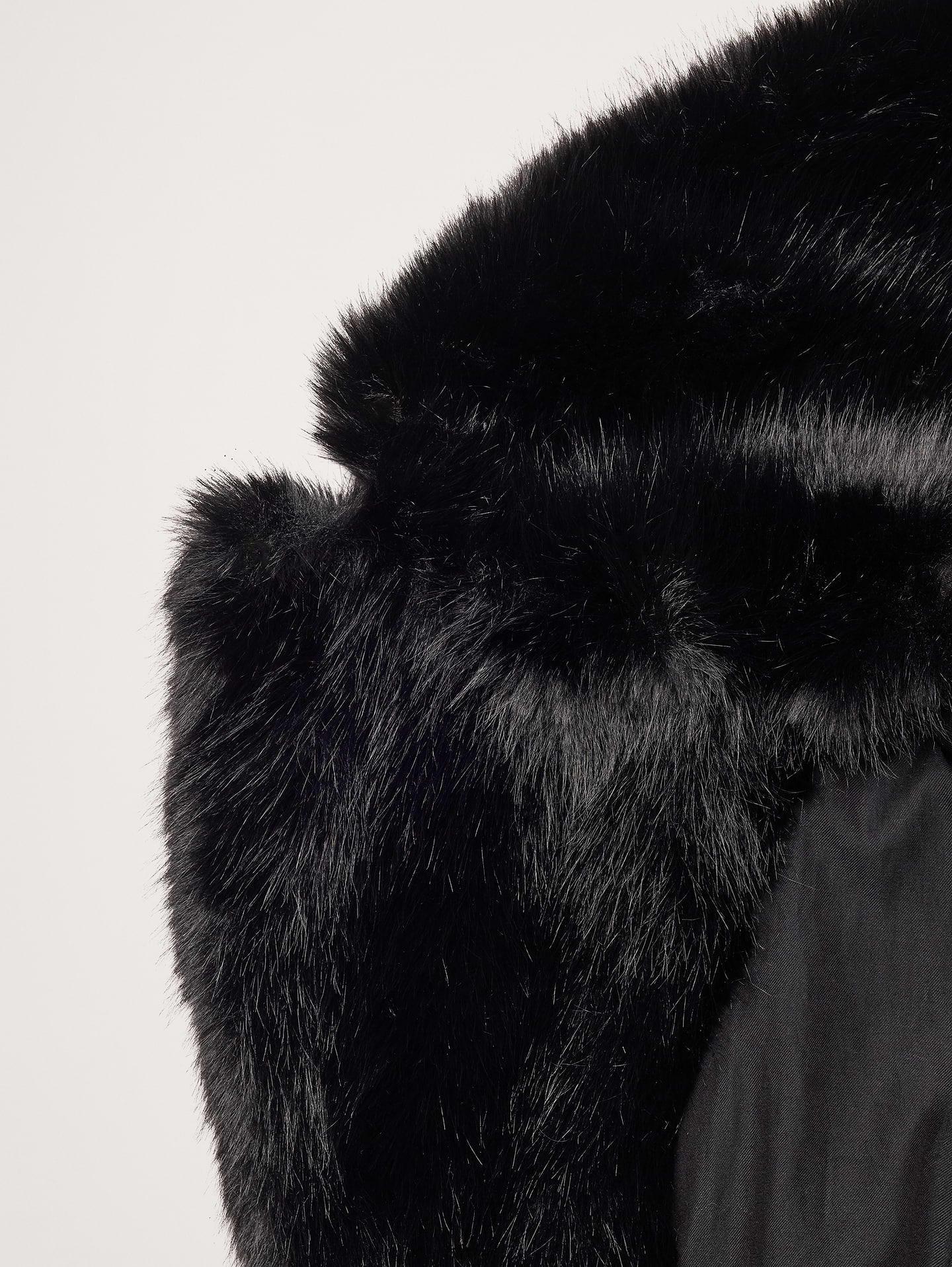 Image 7 of 8, Faux Fur Long Coat