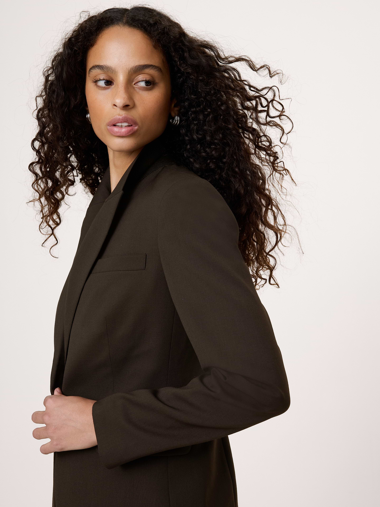 Image 4 de 8, Blazer ajusté en laine italienne légère