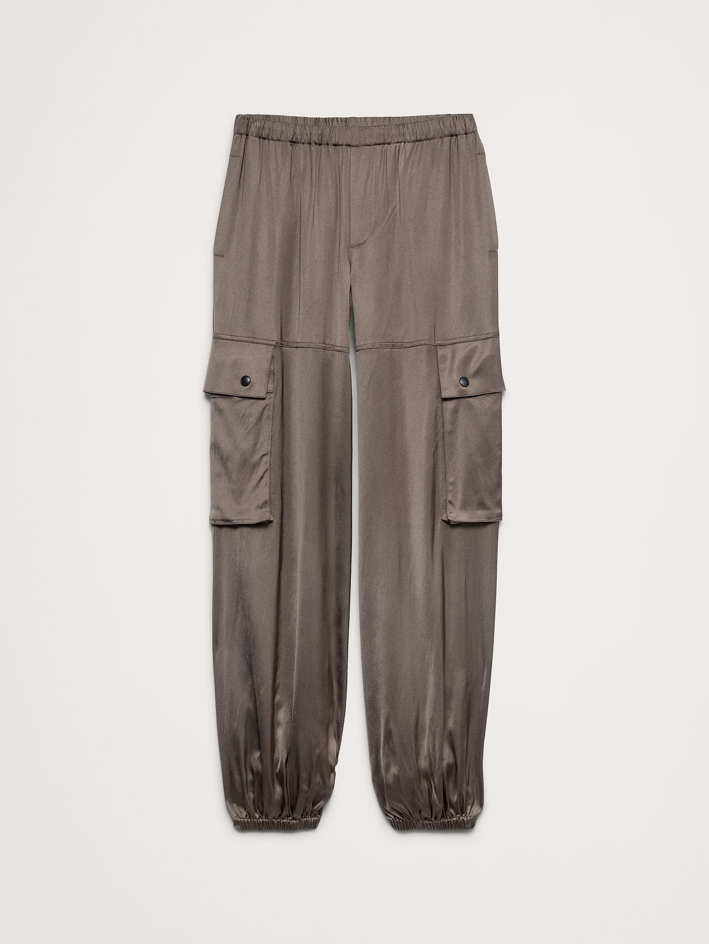 Image 6 of 7, Stretch-Satin Balloon Cargo Pant