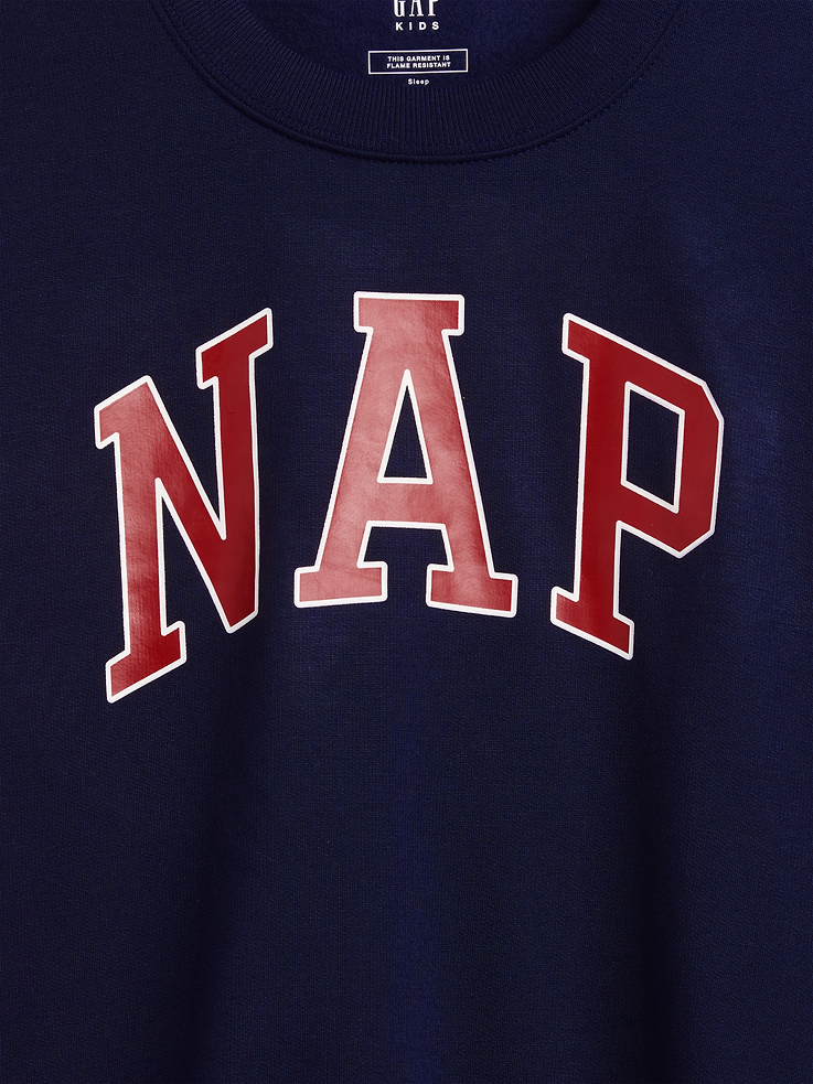 Image 4 of 5, Kids Recycled NAP Logo PJ Sweatshirt