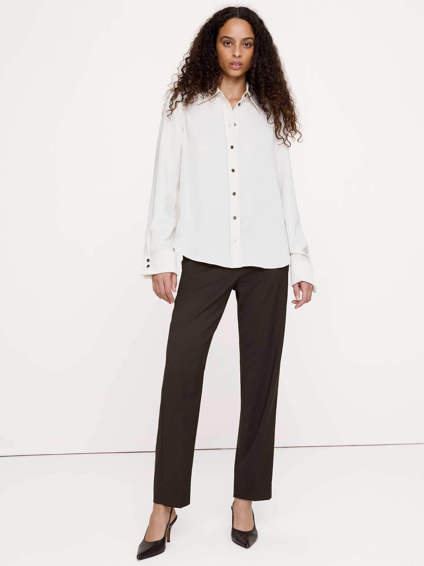 Image 6 of 8, Ultra High-Rise Modern Slim Italian Lightweight Wool Ankle Pant