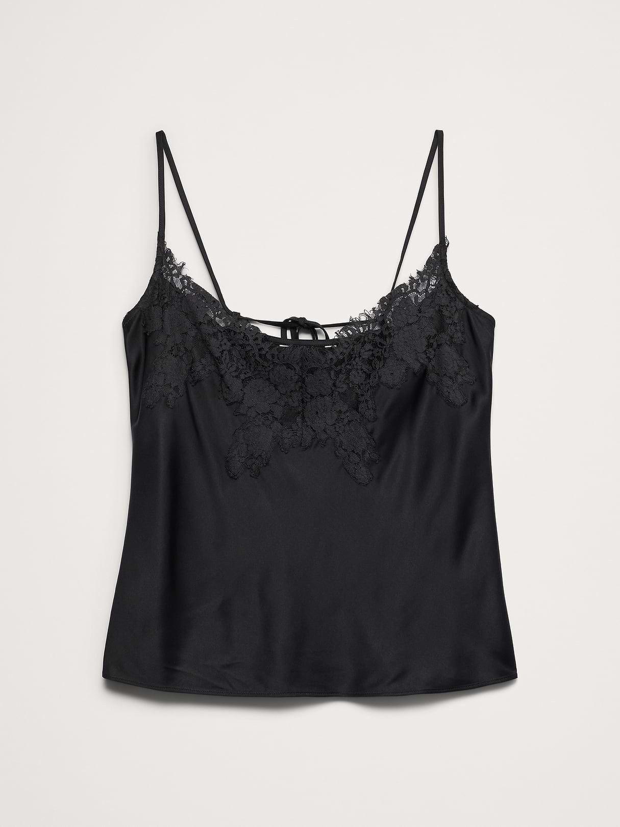 Stretch-Satin Lace-Trim Camisole | Banana Republic