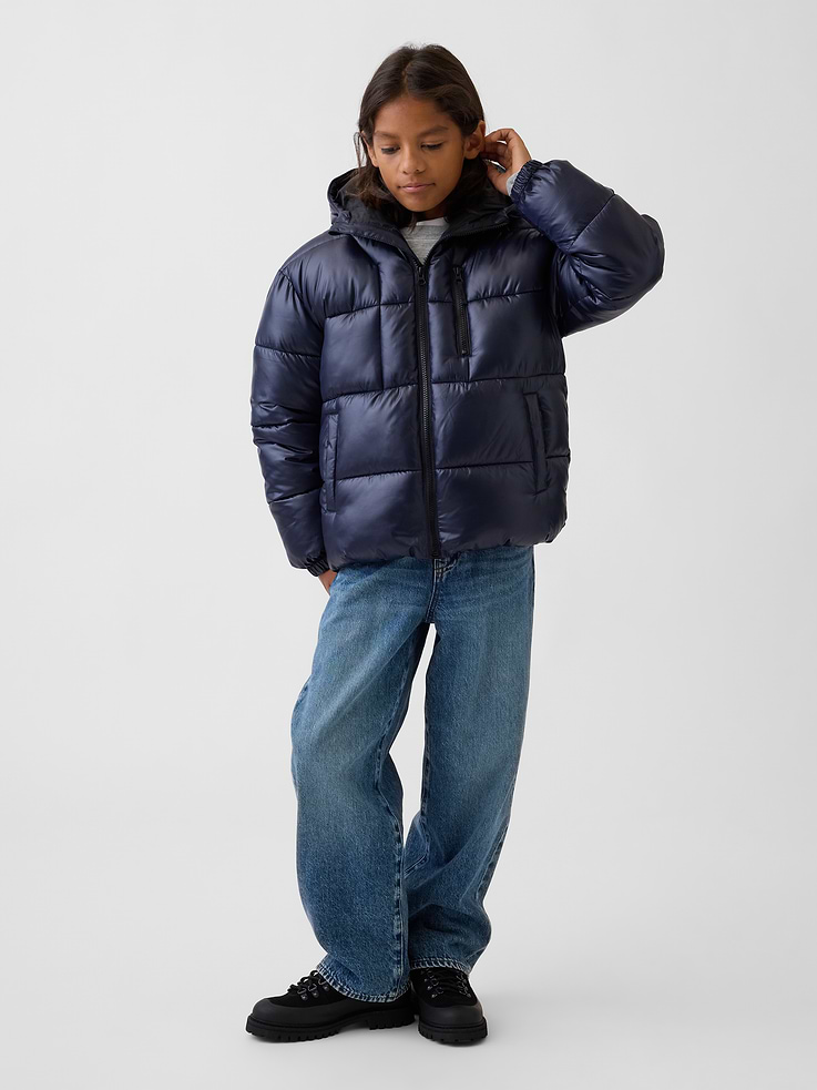 Image 3 of 5, Kids Recycled Heavyweight Puffer Jacket