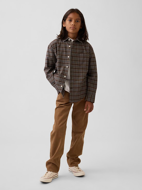 Kids Corduroy Relaxed Straight Pants
