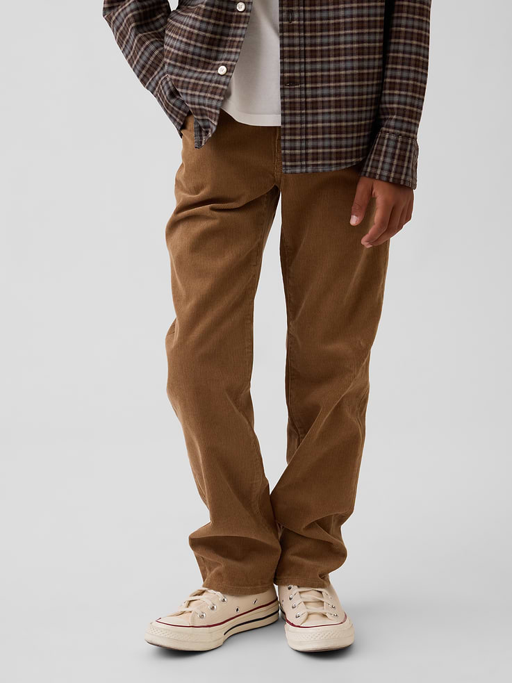 Image 3 of 6, Kids Corduroy Relaxed Straight Pants