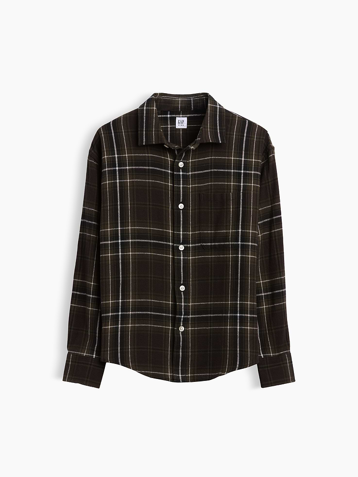 Image 2 of 5, Relaxed Flannel Shirt
